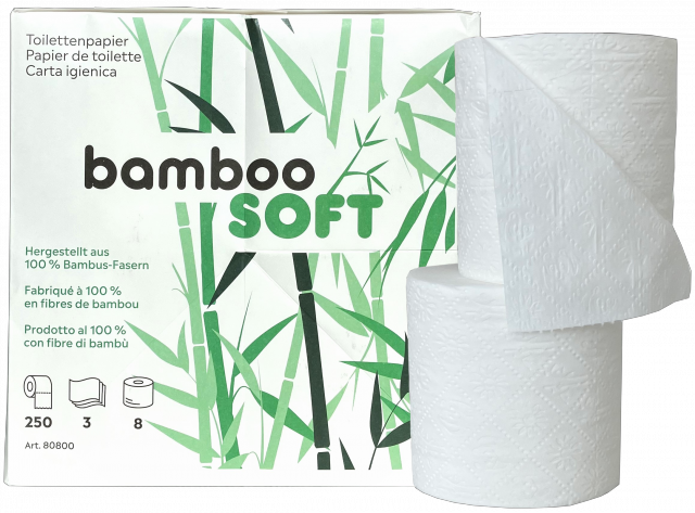 Toilettenpapier BambooSoft, 3-lg, weiss